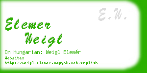 elemer weigl business card
